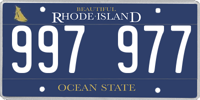 RI license plate 997977