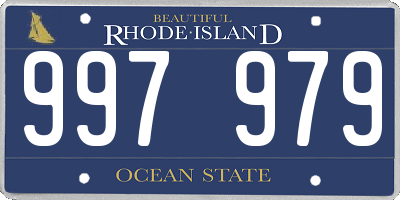 RI license plate 997979