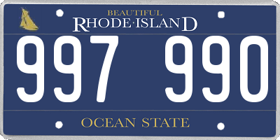 RI license plate 997990