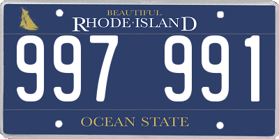 RI license plate 997991