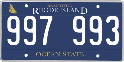 RI license plate 997993