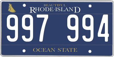 RI license plate 997994