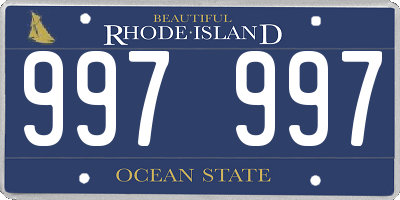 RI license plate 997997