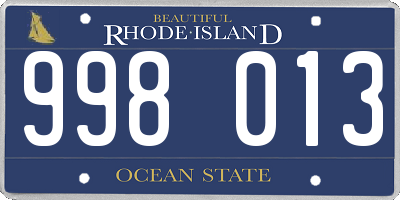 RI license plate 998013