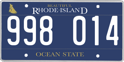 RI license plate 998014