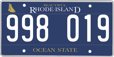 RI license plate 998019