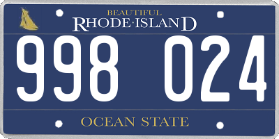 RI license plate 998024