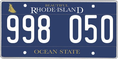 RI license plate 998050