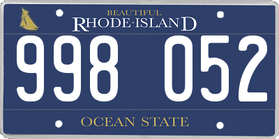 RI license plate 998052