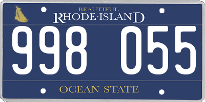 RI license plate 998055