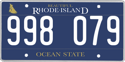 RI license plate 998079