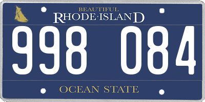 RI license plate 998084