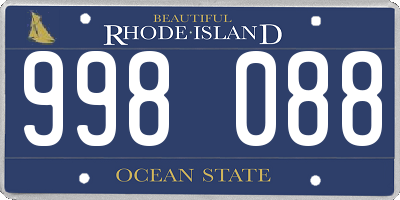 RI license plate 998088