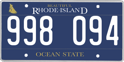 RI license plate 998094