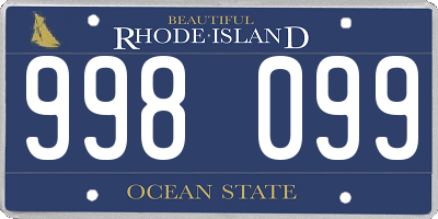 RI license plate 998099