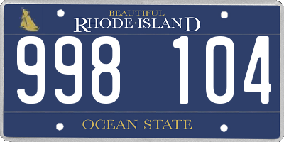 RI license plate 998104