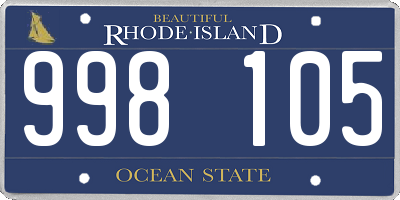 RI license plate 998105