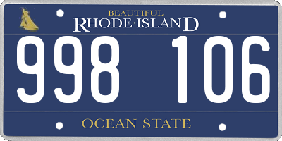 RI license plate 998106