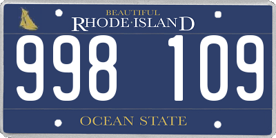 RI license plate 998109