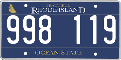 RI license plate 998119