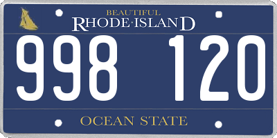 RI license plate 998120