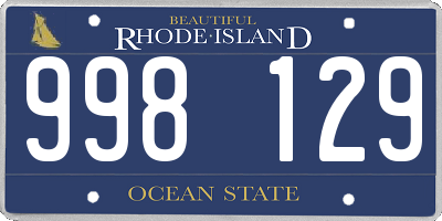 RI license plate 998129