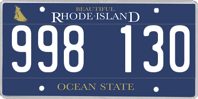 RI license plate 998130