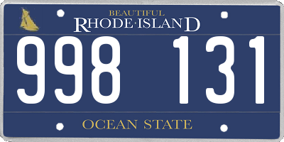 RI license plate 998131