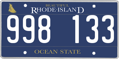 RI license plate 998133