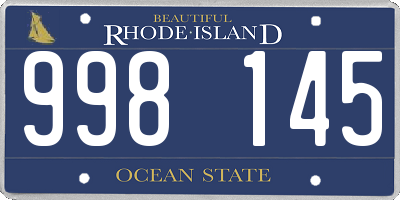 RI license plate 998145