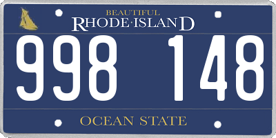 RI license plate 998148