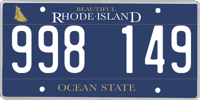 RI license plate 998149