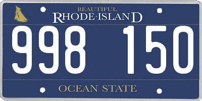 RI license plate 998150