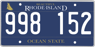 RI license plate 998152