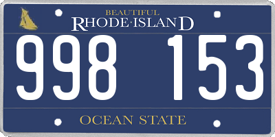 RI license plate 998153