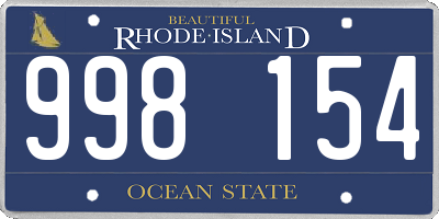 RI license plate 998154