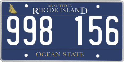 RI license plate 998156