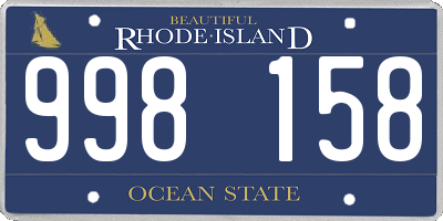 RI license plate 998158