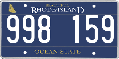 RI license plate 998159