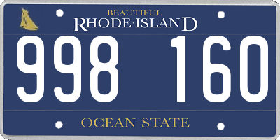 RI license plate 998160