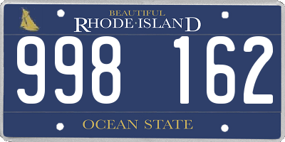 RI license plate 998162