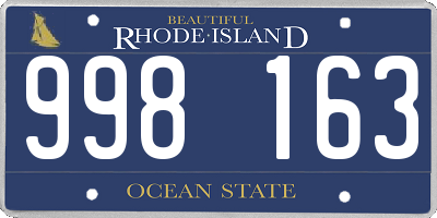 RI license plate 998163