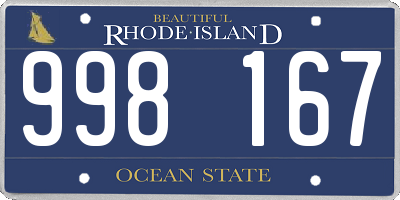 RI license plate 998167