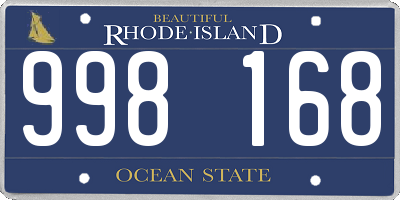 RI license plate 998168