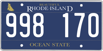 RI license plate 998170