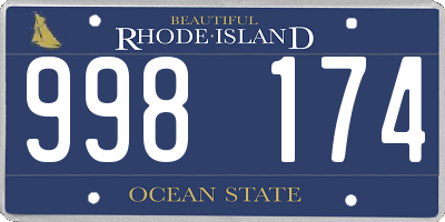 RI license plate 998174