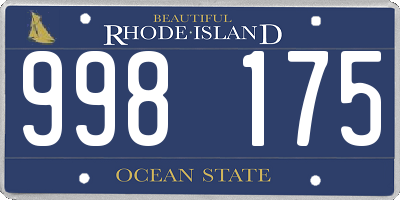 RI license plate 998175