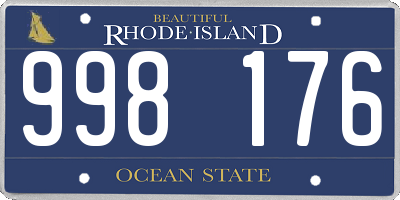 RI license plate 998176