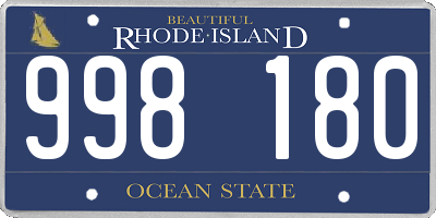 RI license plate 998180