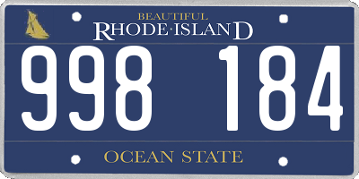 RI license plate 998184